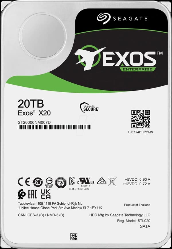 هارد دیتاسنتری Seagate Exos 20TB SATA